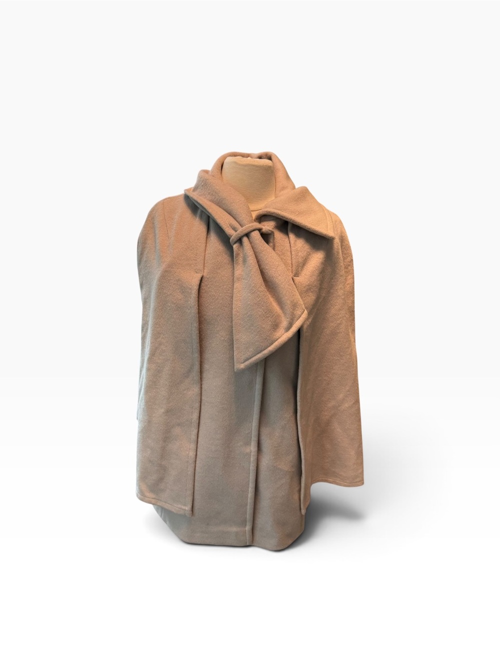 Tahari Belle Capelet Cape Wool Coat Women’s Large Macrame Color